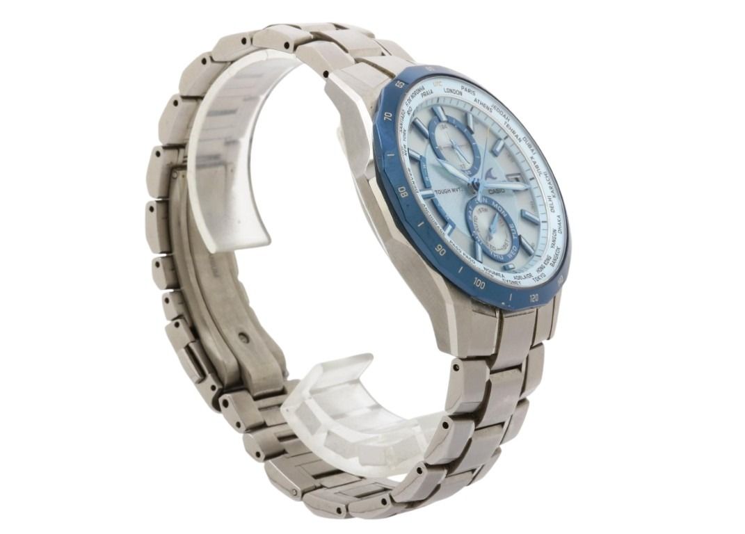 CASIO カシオ 時計 OCEANUS オシアナス OCW-S2000P-2AJF ブルー シルバー系 チタン メンズ アナログ 美品