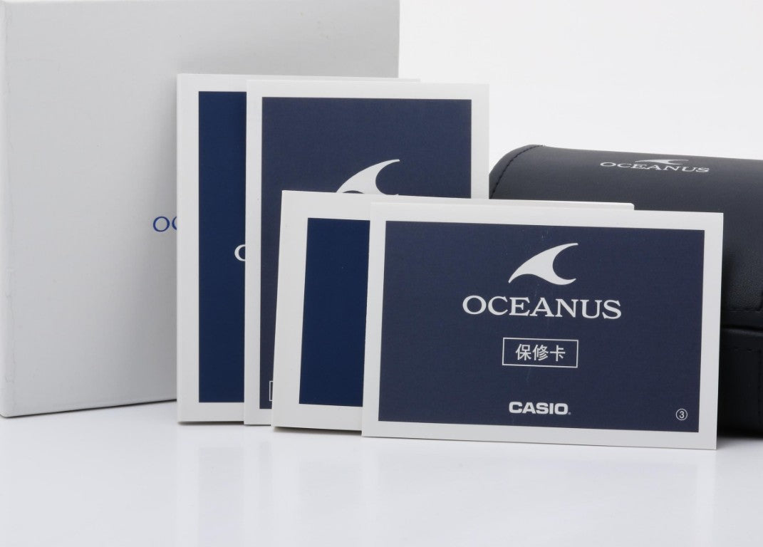 CASIO カシオ 時計 OCEANUS オシアナス OCW-S2000P-2AJF ブルー シルバー系 チタン メンズ アナログ 美品