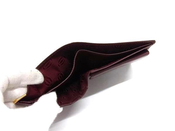 Cartier カルティエ 財布 マストライン ボルドー レザー メンズ 二つ折り 財布