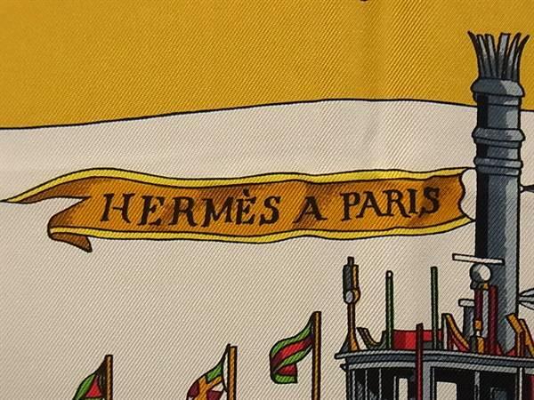 HERMES エルメス スカーフ カレ90 マルチカラー シルク100% レディース THE ORLEANS NEWORIGINAL CREOLE JAZZ 1923 美品