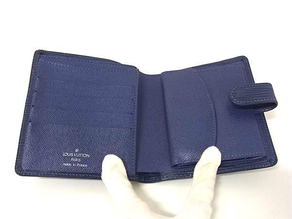LOUIS VUITTON ルイヴィトン 財布 ポルトビエ コンパクト M63555 トレドブルー エピ ユニセックス 二つ折り 財布 美品