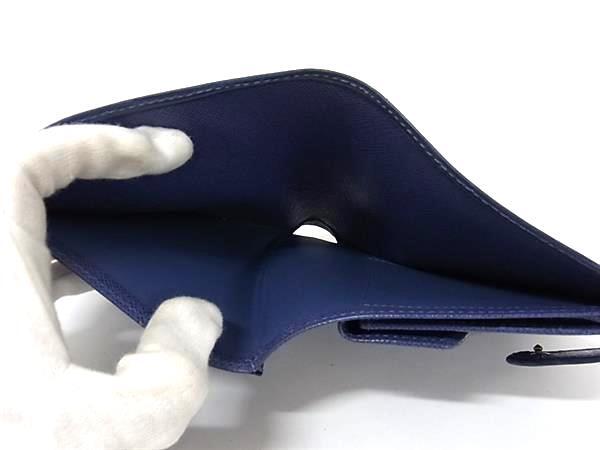 LOUIS VUITTON ルイヴィトン 財布 ポルトビエ コンパクト M63555 トレドブルー エピ ユニセックス 二つ折り 財布 美品