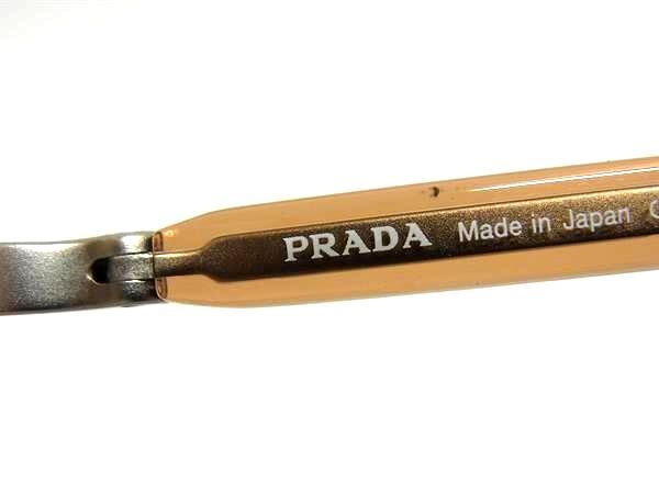 PRADA プラダ サングラス SPR 69C オレンジ クリアオレンジ プラスチック ユニセックス 美品