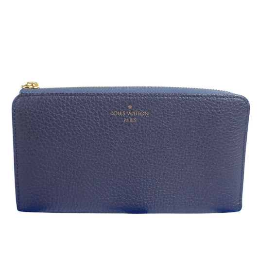 LOUIS VUITTON ルイヴィトン 長財布 ポルトフォイユ・コメット M68582 ブルーマリーヌ トリヨンレザー レディース L字ファスナー ゴールド金具 美品