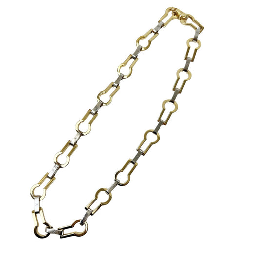 LOUIS VUITTON ルイヴィトン チョーカー チェーンネックレス M68111 ゴールド×シルバー メタル ユニセックス 美品