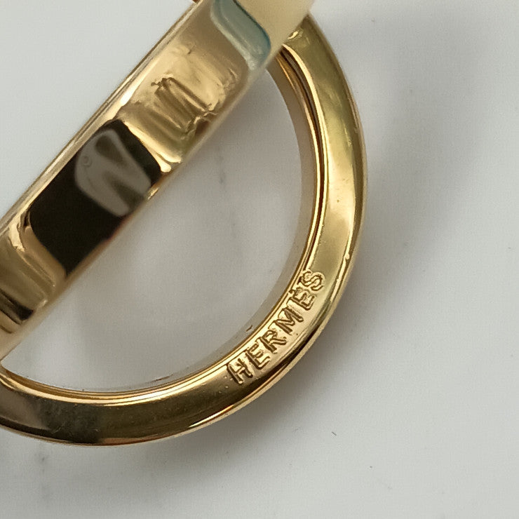 HERMES エルメス スカーフリング コスモス ゴールド メタル レディース 美品