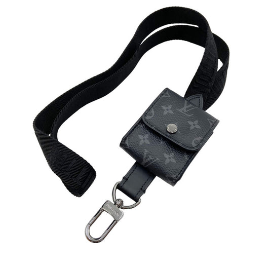 LOUIS VUITTON ルイヴィトン エアポッズケース エアポッド ケース ランヤード M80220 モノグラム エクリプス PVC レザー メンズ 新古未使用展示品