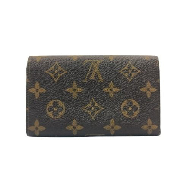 LOUIS VUITTON ルイヴィトン 二つ折り財布 モノグラム ポルトフォイユ トレゾール M61736 ブラウン系 PVC レザー レディース