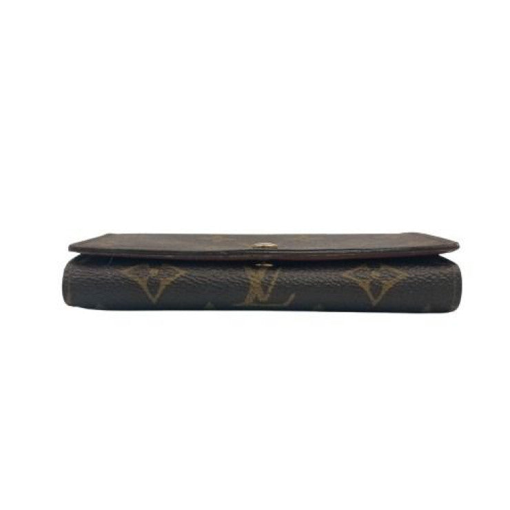 LOUIS VUITTON ルイヴィトン 二つ折り財布 モノグラム ポルトフォイユ トレゾール M61736 ブラウン系 PVC レザー レディース