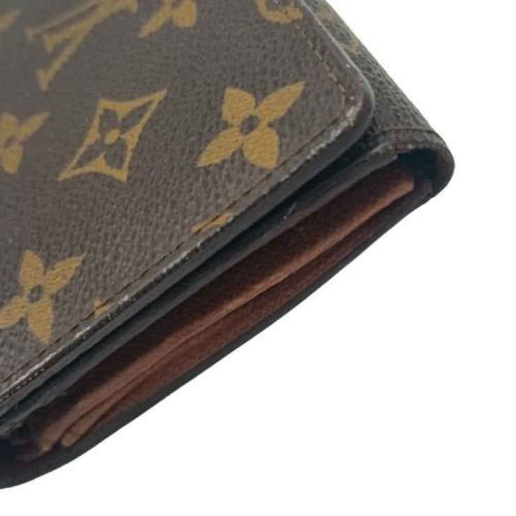 LOUIS VUITTON ルイヴィトン 二つ折り財布 モノグラム ポルトフォイユ トレゾール M61736 ブラウン系 PVC レザー レディース