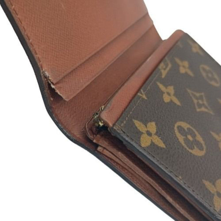 LOUIS VUITTON ルイヴィトン 二つ折り財布 モノグラム ポルトフォイユ トレゾール M61736 ブラウン系 PVC レザー レディース