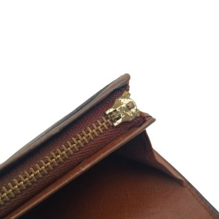 LOUIS VUITTON ルイヴィトン 二つ折り財布 モノグラム ポルトフォイユ トレゾール M61736 ブラウン系 PVC レザー レディース