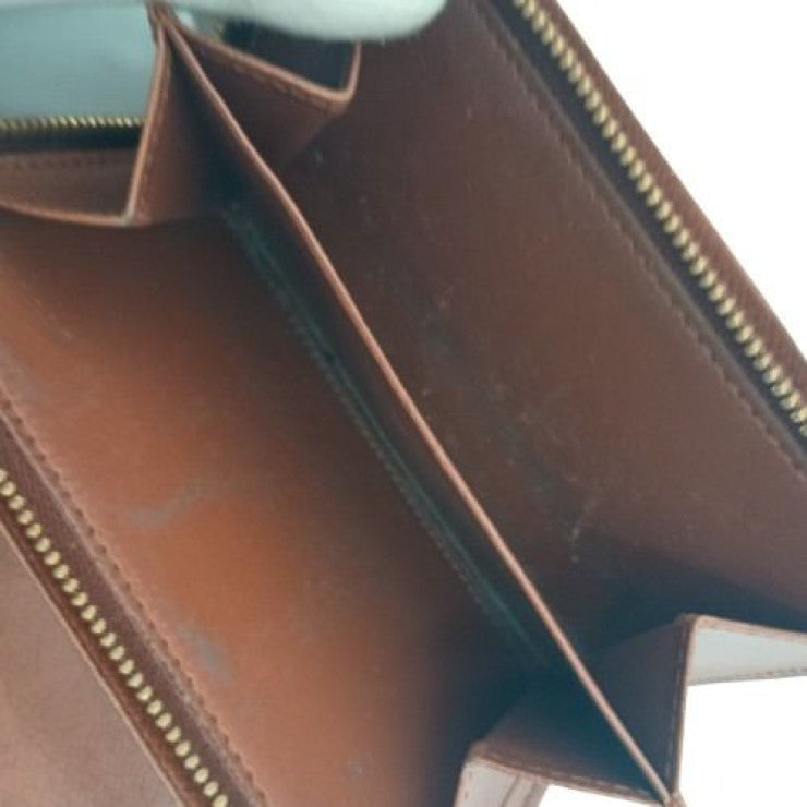 LOUIS VUITTON ルイヴィトン 二つ折り財布 モノグラム ポルトフォイユ トレゾール M61736 ブラウン系 PVC レザー レディース