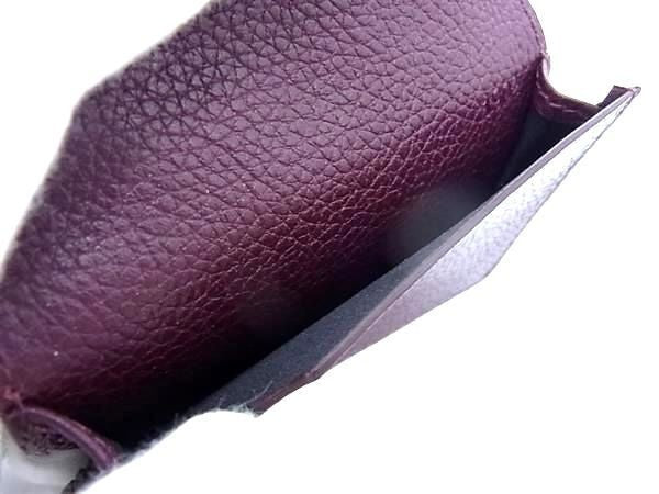 FAURE LE PAGE フォレルパージュ カードケース エカイユ ボルドー系×イエロー系 PVC レザー ユニセックス 超美品