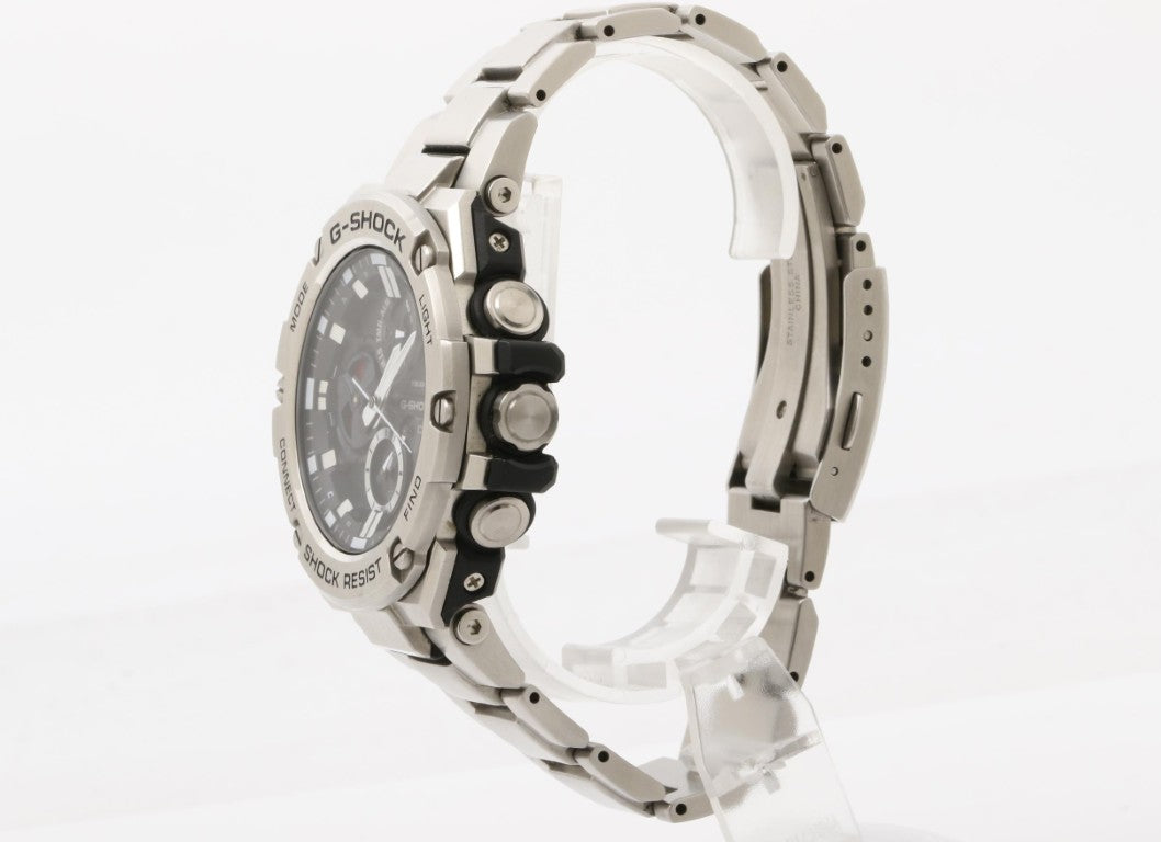 CASIO カシオ 腕時計 G-SHOCK G-STEEL GST-B100 Series GST-B100D-1AJF ブラック シルバー系 樹脂／ステンレススチール メンズ アナログ 美品