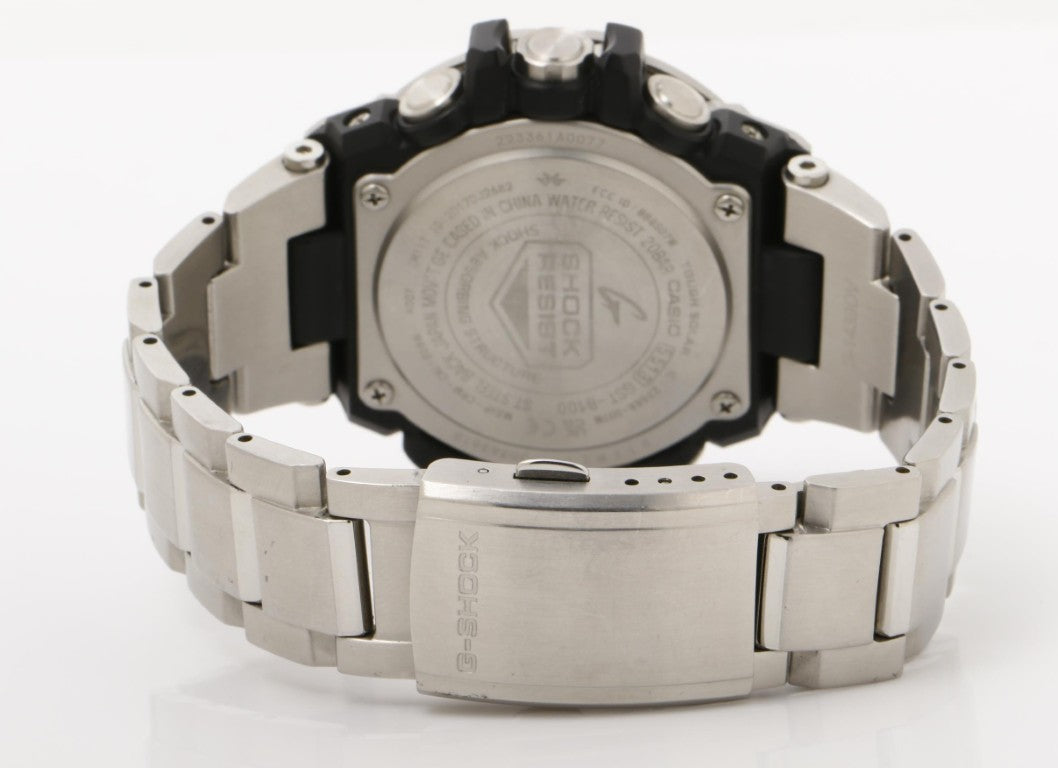 CASIO カシオ 腕時計 G-SHOCK G-STEEL GST-B100 Series GST-B100D-1AJF ブラック シルバー系 樹脂／ステンレススチール メンズ アナログ 美品