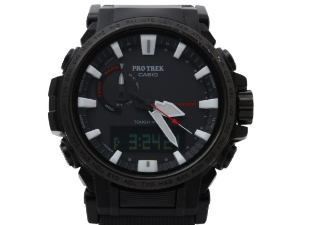 CASIO カシオ 腕時計 PRO TREK プロトレック Climber Line PRW-61Y-1BJF ブラック系 樹脂（バイオマス）／ステンレススチール メンズ アナデジ 美品