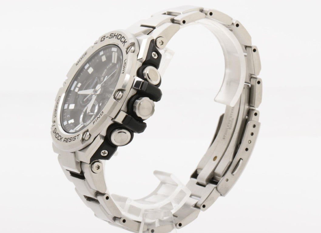 CASIO カシオ 腕時計 G-SHOCK G-STEEL GST-B100 Series GST-B100D-1AJF ブラック シルバー系 樹脂／ステンレススチール メンズ アナログ 美品