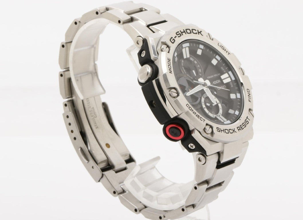 CASIO カシオ 腕時計 G-SHOCK G-STEEL GST-B100 Series GST-B100D-1AJF ブラック シルバー系 樹脂／ステンレススチール メンズ アナログ 美品