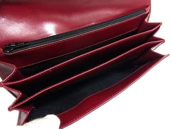 PRADA プラダ 長財布 M608X レッド系 レザー レディース 二つ折り 美品