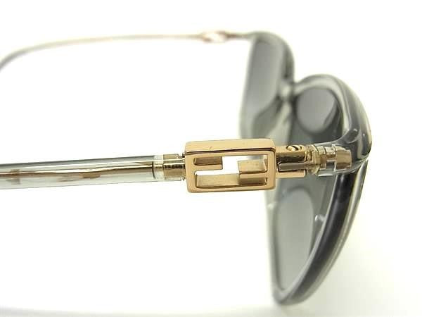 FENDI フェンディ サングラス ズッカ FF0460/G/S クリア×レンズ クリアグレー系 プラスチック ユニセックス 美品
