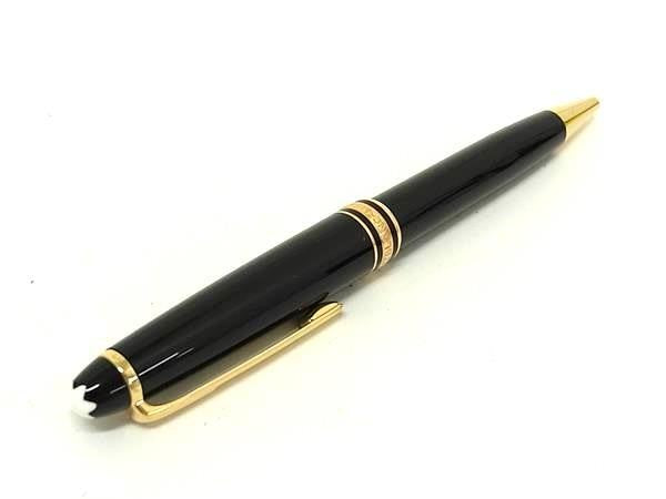 MONT BLANC モンブラン ボールペン マイスターシュテュック ブラック ゴールド系 レジン メンズ ツイスト式 美品