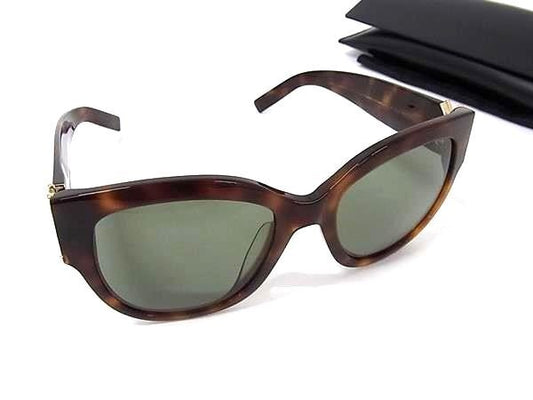 SAINT LAURENT サンローラン サングラス SL M95/F クリアブラウン系×レンズ クリアグリーン系 プラスチック ユニセックス べっ甲調 美品