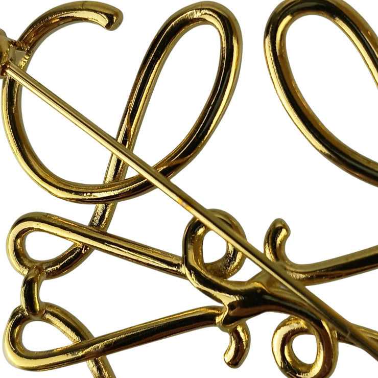 LOEWE ロエベ ブローチ ANAGRAM BROOCH アナグラム ブローチ ゴールド系 メタル ユニセックス 美品