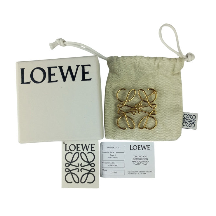 LOEWE ロエベ ブローチ ANAGRAM BROOCH アナグラム ブローチ ゴールド系 メタル ユニセックス 美品