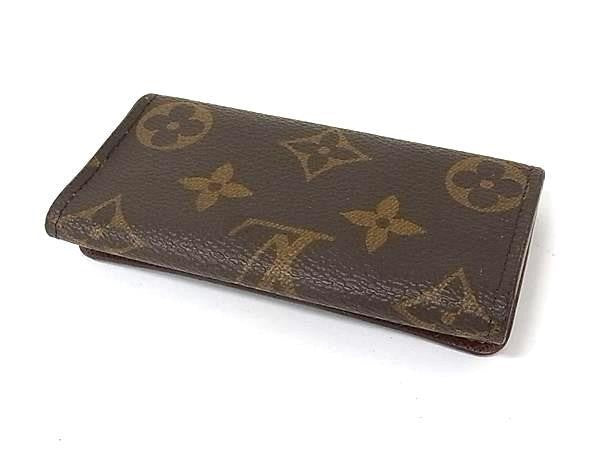 LOUIS VUITTON ルイヴィトン キーケース ミュルティクレ 4 M69517 ブラウン系 モノグラム ユニセックス 4連 ゴールド金具 美品