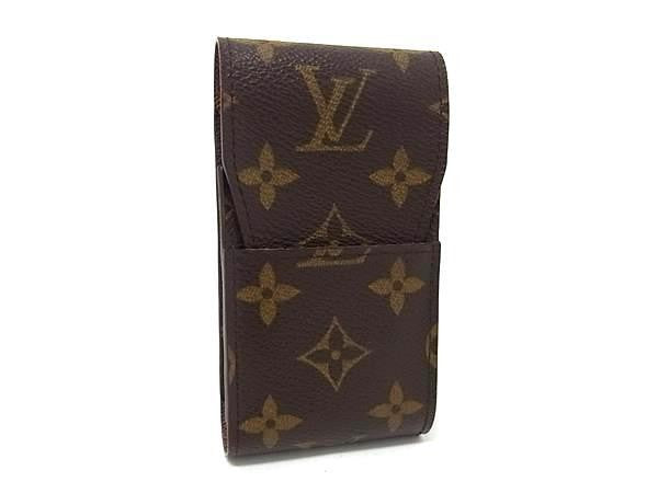 LOUIS VUITTON ルイヴィトン シガレットケース エテュイ シガレット M63024 ブラウン系 モノグラム ユニセックス 美品