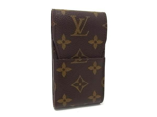 LOUIS VUITTON ルイヴィトン シガレットケース エテュイ シガレット M63024 ブラウン系 モノグラム ユニセックス 美品