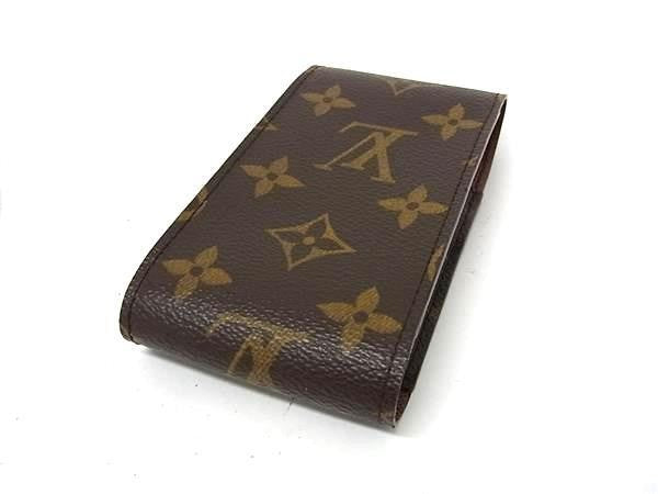 LOUIS VUITTON ルイヴィトン シガレットケース エテュイ シガレット M63024 ブラウン系 モノグラム ユニセックス 美品