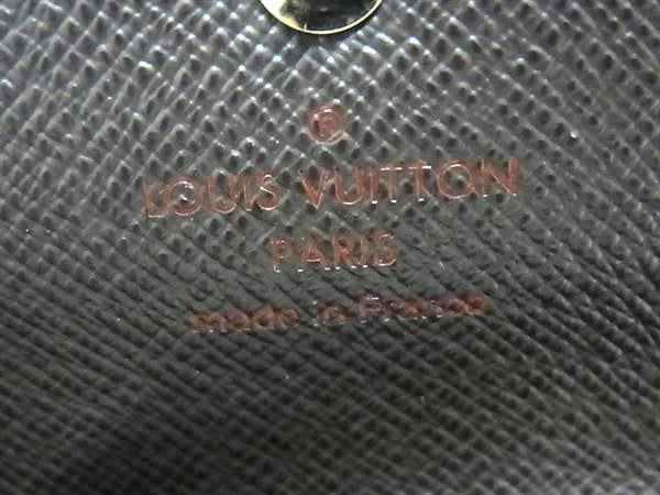 LOUIS VUITTON ルイヴィトン キーケース ミュルティクレ 4 N62631 エベヌ（ブラウン）系 ダミエ ユニセックス 4連 ゴールド金具 美品