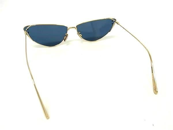 ChristianDior クリスチャンディオール サングラス Miss Dior ゴールド クリアブルー系 メタル レディース 超美品