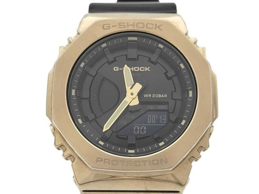 CASIO カシオ 時計 G-SHOCK ANALOG-DIGITAL WOMEN GM-S2100GB-1AJF ブラック ゴールド系 樹脂／ステンレススチール レディース アナデジ 美品