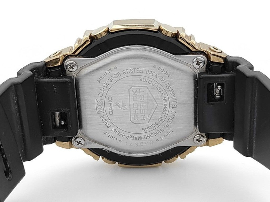CASIO カシオ 時計 G-SHOCK ANALOG-DIGITAL WOMEN GM-S2100GB-1AJF ブラック ゴールド系 樹脂／ステンレススチール レディース アナデジ 美品