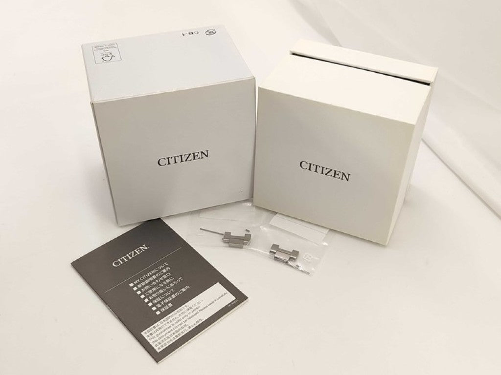 CITIZEN シチズン 時計 アテッサ CB3030-76E H128-001R701 ブラック シルバー系 チタン メンズ アナログ 美品