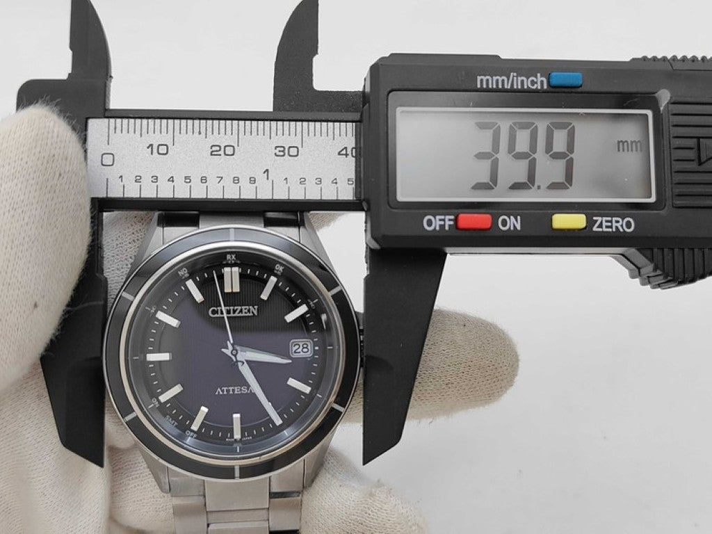 CITIZEN シチズン 時計 アテッサ CB3030-76E H128-001R701 ブラック シルバー系 チタン メンズ アナログ 美品