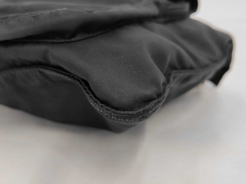PRADA プラダ ショルダーバッグ トライアングルロゴ BT0520 ブラック系 ナイロン ユニセックス シルバー金具 美品