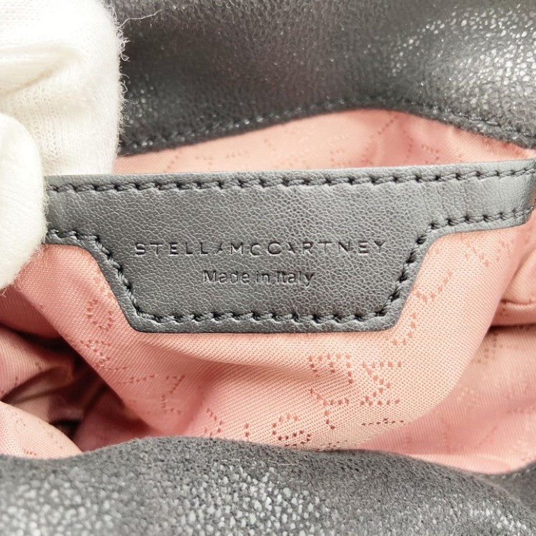 STELLA McCARTNEY ステラマッカートニー ハンドバッグ ファラベラ ブラック系 フェイクレザー レディース パール 2WAY ショルダーバッグ 美品