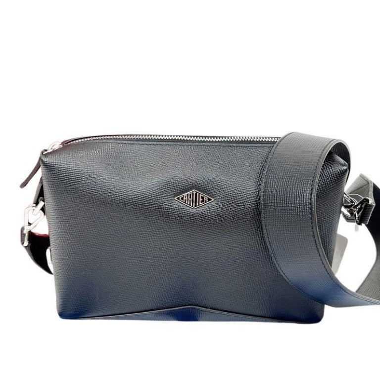 Cartier カルティエ ショルダーバッグ バッグ ロザンジュ CRL1002550 ブラック系 レザー ユニセックス シルバー金具 超美品