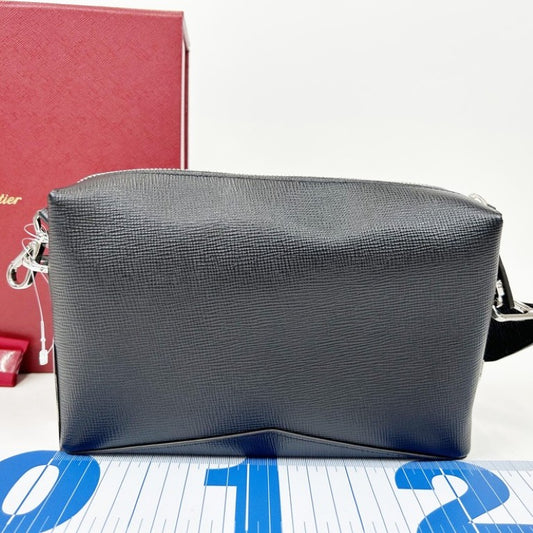 Cartier カルティエ ショルダーバッグ バッグ ロザンジュ CRL1002550 ブラック系 レザー ユニセックス シルバー金具 超美品