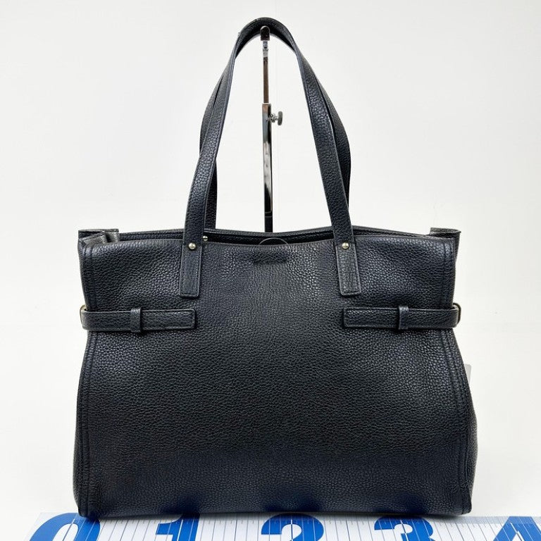 Salvatore Ferragamo フェラガモ ショルダーバッグ ガンチーニ 21 F074 ブラック系 カーフ レディース トートバッグ ハンドバッグ ゴールド金具 美品