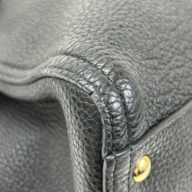 Salvatore Ferragamo フェラガモ ショルダーバッグ ガンチーニ 21 F074 ブラック系 カーフ レディース トートバッグ ハンドバッグ ゴールド金具 美品