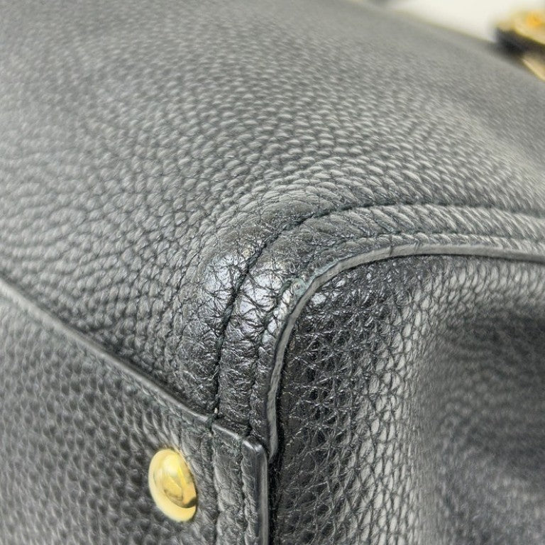 Salvatore Ferragamo フェラガモ ショルダーバッグ ガンチーニ 21 F074 ブラック系 カーフ レディース トートバッグ ハンドバッグ ゴールド金具 美品