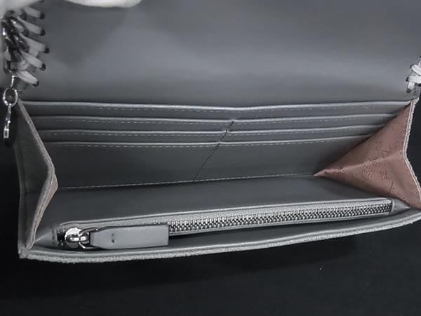 STELLA McCARTNEY ステラ マッカートニー 長財布 ファラベラ コンチネンタル ウォレット 430999 グレー系 シャギーディア ユニセックス シルバー金具 美品