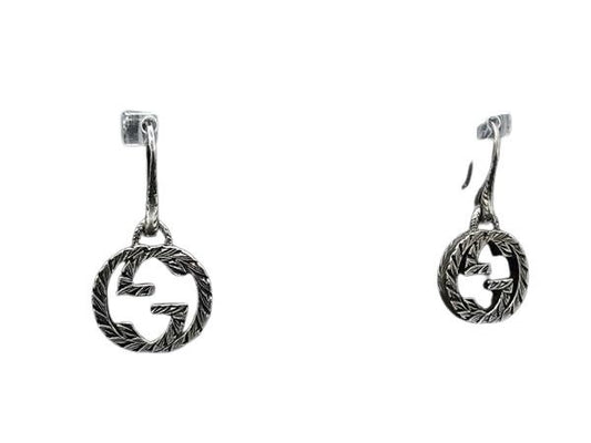 GUCCI グッチ ピアス インターロッキングG フックピアス 457110 シルバー系 Ag925 ユニセックス アラベスク 美品