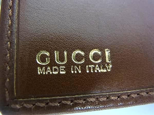 GUCCI グッチ 長財布 バンブー フラップ 035 1137 1863 0 ブラウン系 レザー レディース Wホック 二つ折り ヴィンテージ ゴールド金具 美品