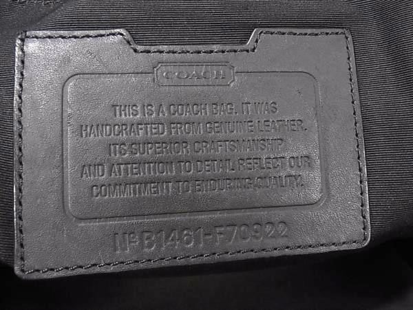COACH コーチ ボディバッグ キャムデン コンバーチブル スリング F70922 ブラック系 レザー メンズ シルバー金具 美品